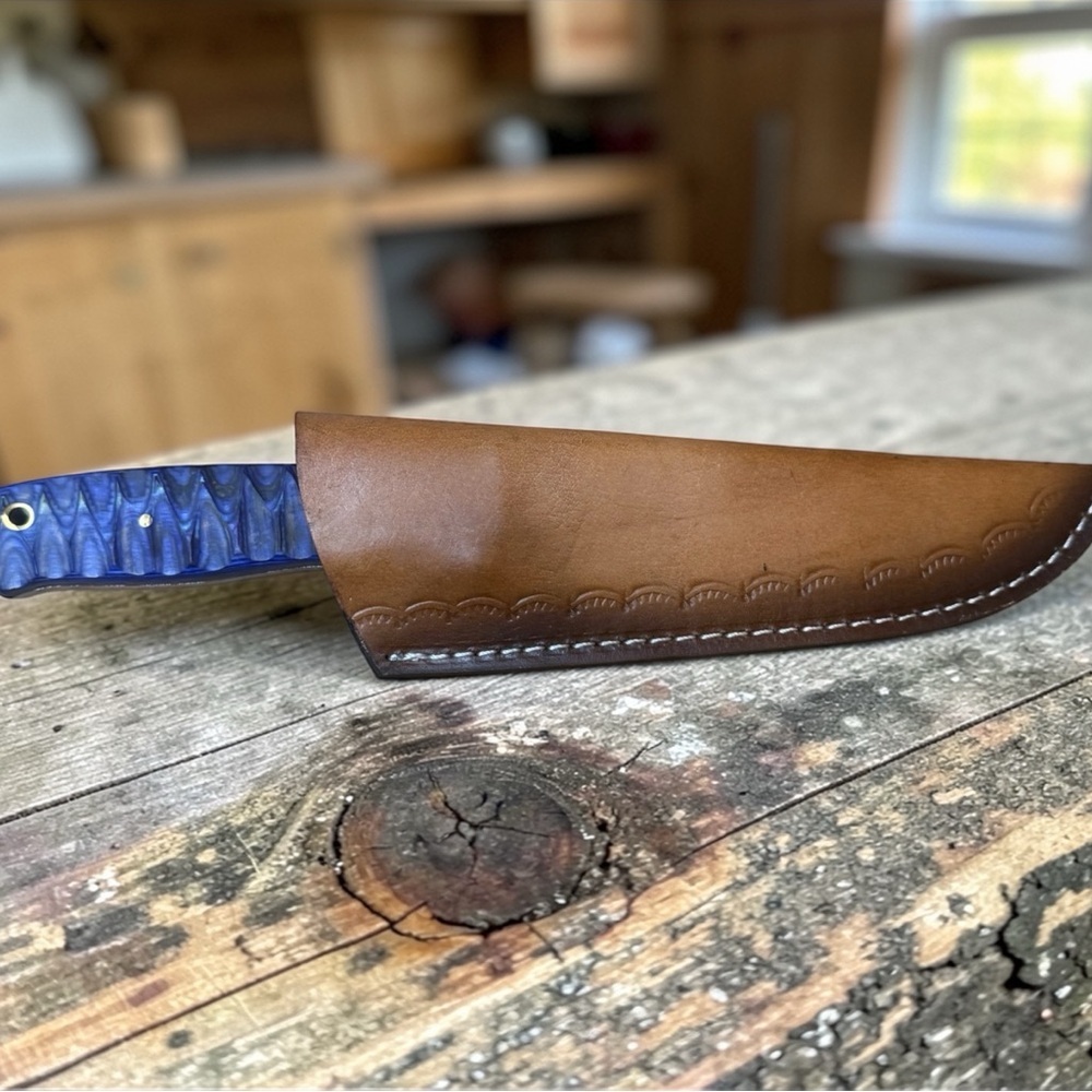 NEW Damascus steel knife with sheath - Picture 3 of 3